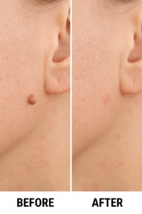 Skin tags removal Oxford before and after