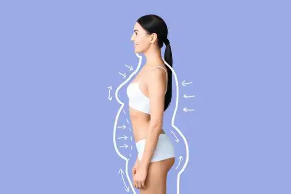 image of woman experiencing fat reduction treatment Oxford