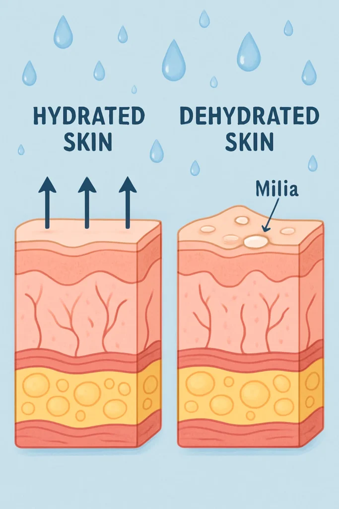 The importance of hydration and milia production Oxford
