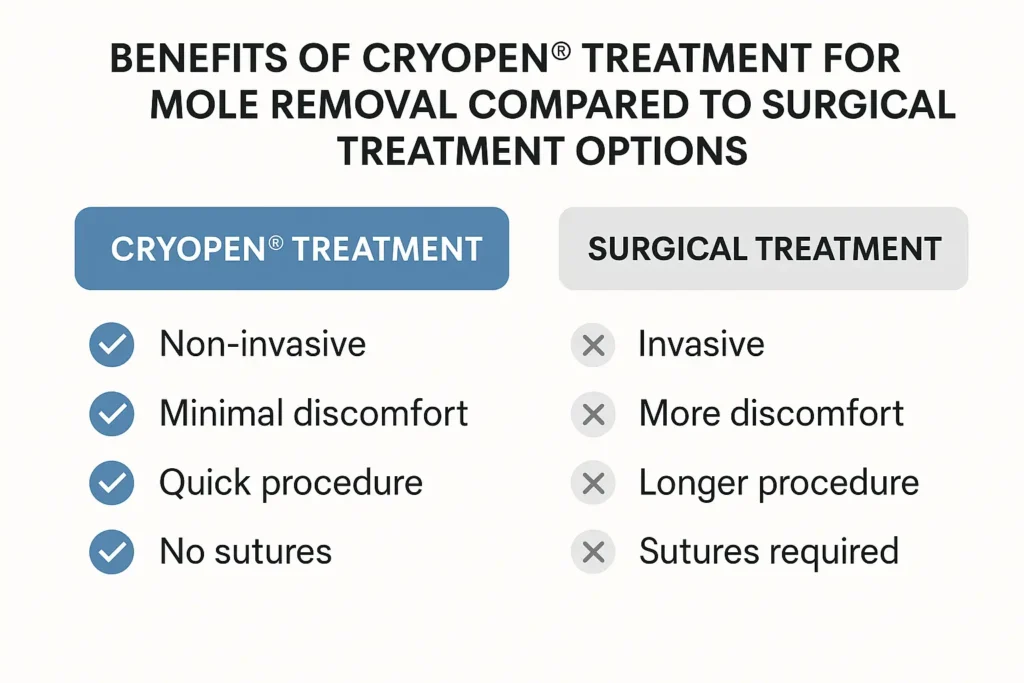 Benefits of facial mole removal Oxford - call our team today to book a consultation